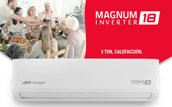 Imagen de Minisplit Inverter Mirage MAGNUM 18 SETCWC361C 3 TON C/CALEF Blanco V/P.