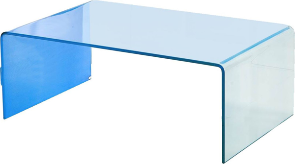 Imagen de Mesa de Centro Lagoon cristal templado azul
