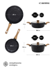 Imagen de Bateria de cocina 6 piezas Barcelona Love Cook LCS005-01 Negro